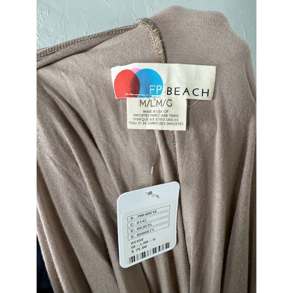 NEW Free people Beach Women's Dress M/L Rayon Tie Boho Maxi Asymmetrical RR11 - Picture 5 of 6